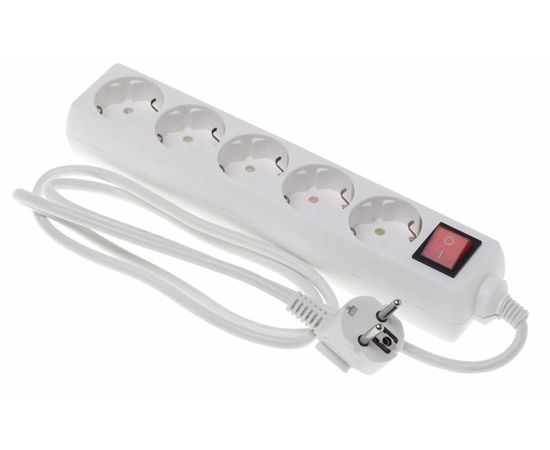  Сетевой удлинитель Buro BU-PS5.1/W 1.5м (5 розеток) белый 