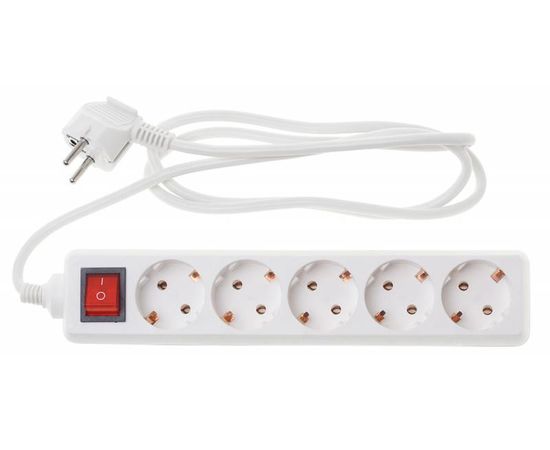  Сетевой удлинитель Buro BU-PS5.1/W 1.5м (5 розеток) белый 