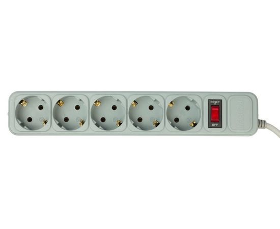  Сетевой фильтр PC Pet AP01006-3-G 3м (5 розеток) серый (пакет ПЭ) 