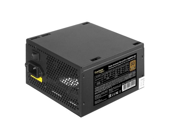  Блок питания ExeGate ServerPRO 80 PLUS® Bronze 1200PPH-SE EX292196RUS 1200W (ATX, for 3U+ cases, APFC, КПД 89% (80 PLUS Bronze), 12cm fan 