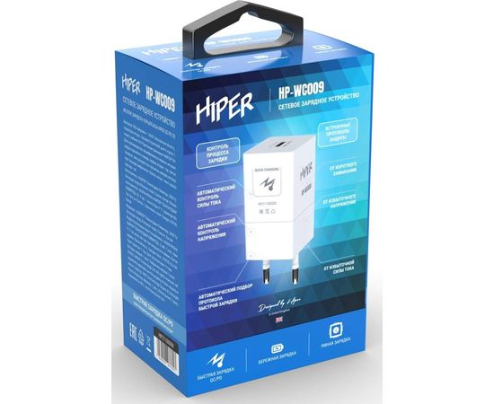  СЗУ Hiper HP-WC009 3A PD+QC универсальное белый 