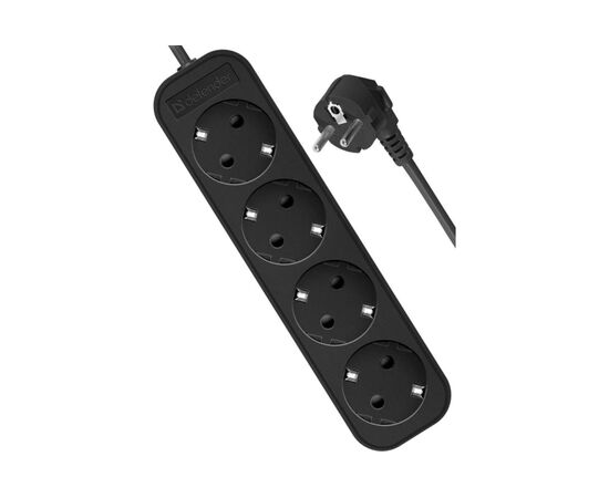  Удлинитель Defender M450 (99327) 5.0 м, 4 розетки, черный 
