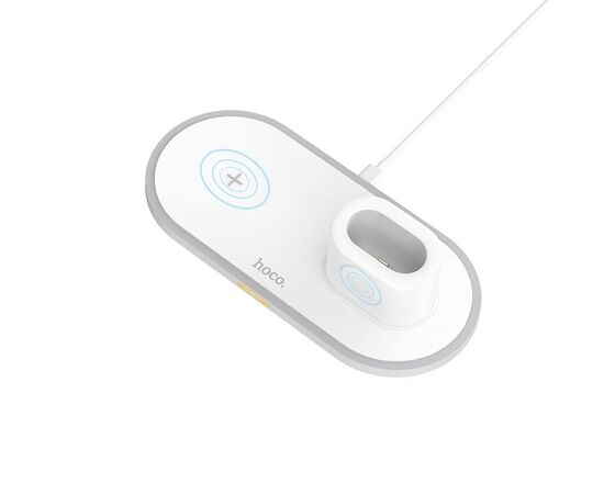  ЗУ Сетевое Беспроводное Hoco CW21 Wisdom 3-in-1 (white) 