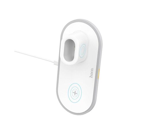  ЗУ Сетевое Беспроводное Hoco CW21 Wisdom 3-in-1 (white) 