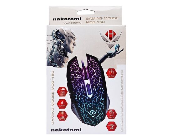  Мышь оптическая Nakatomi Gaming mouse MOG-15U (black) игровая 