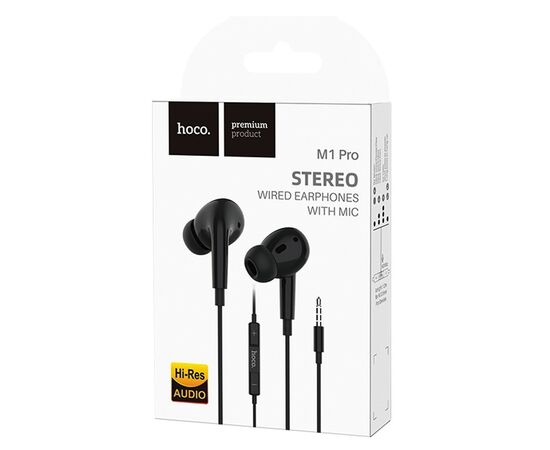 Проводные наушники внутриканальные Hoco M1 Pro Original series earphones, 3.5 jack (black) 
