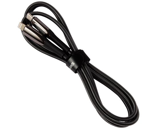  Дата-Кабель USAMS US-SJ518 Type-C - Lightning PD быстрая зарядка 20W, (1.2 m), черный (SJ518USB01) 