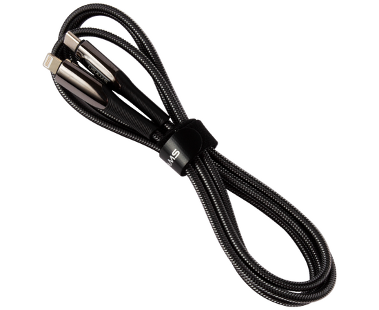  Дата-Кабель USAMS US-SJ518 Type-C - Lightning PD быстрая зарядка 20W, (1.2 m), черный (SJ518USB01) 