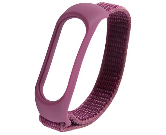  Ремешок нейлоновый для фитнес-браслета Xiaomi Mi Band 5/ Mi Smart Band 6, сиреневый, №16 
