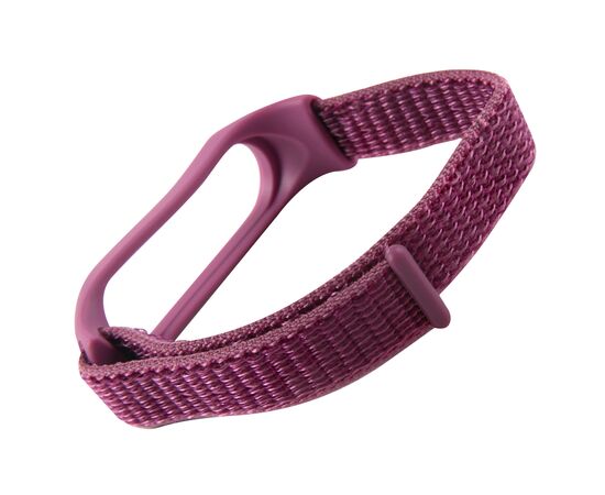  Ремешок нейлоновый для фитнес-браслета Xiaomi Mi Band 5/ Mi Smart Band 6, сиреневый, №16 