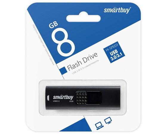  Флэш накопитель USB  8 Гб Smart Buy Fashion 3.0 (black) (212804) 