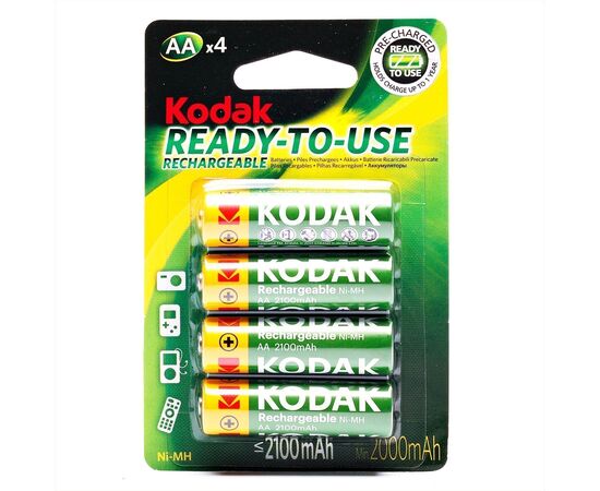  Аккумулятор AA Kodak HR6 (4-BL) Pre-Charged 2100 mAh (4/80) .. (211838) 