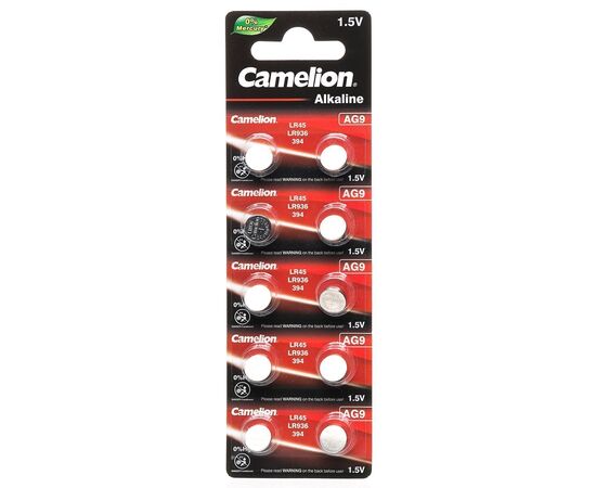  Элемент марганцево-щелочный Camelion Mercury Free G9 BL-10 (100) (3600) () 