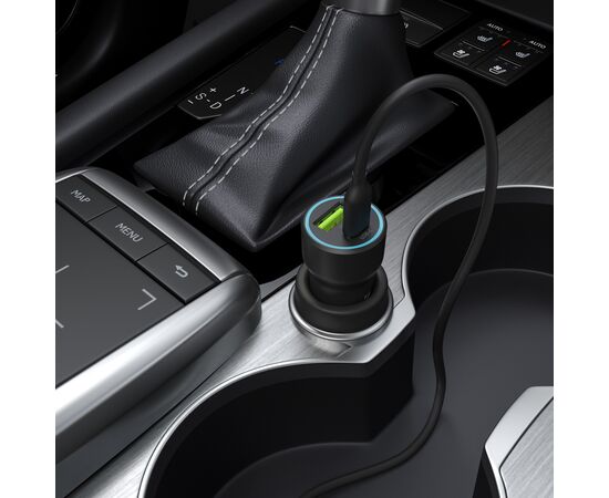  АЗУ USB-C + USB A, PD 3.0, QC 3.0, 20W, дата-кабель USB-C - Lightning (MFI), 1.2м, черный, Deppa, 11297 