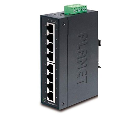  Коммутатор PLANET ISW-801T IP30 Slim Type 8-Port 