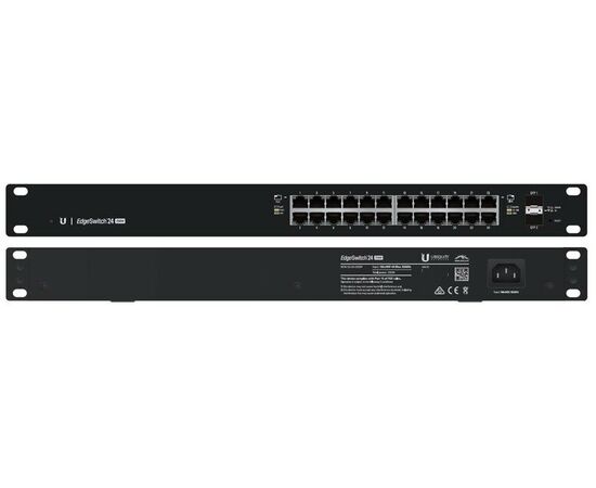  Коммутатор Ubiquiti EdgeSwitch 24-250W (ES-24-250W) 24 порта, раздача питания 24/48В на всех портах, суммарная мощность 250W (728565) (022241) 