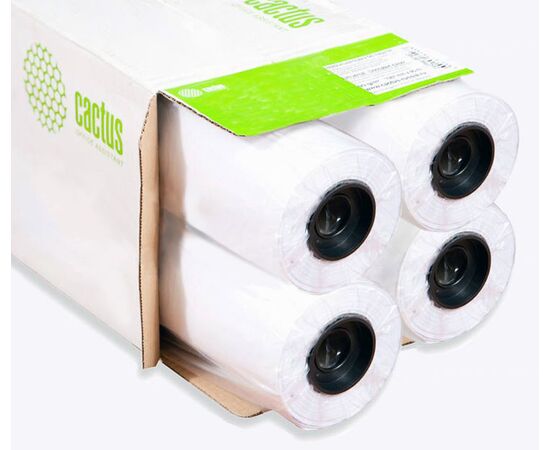  Бумага Cactus Eco CS-LFP80-914457E-4 914мм-45.7м/80г/м2/белый втулка:50.8мм (2") (упак.:4рул) 