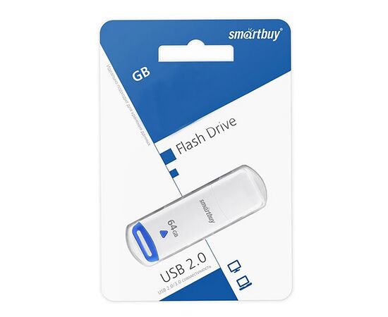  Флэш накопитель USB 64 Гб Smart Buy Easy (white) (220922) 