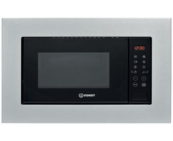  Встраиваемая микроволновая печь Indesit MWI 120 GX 20л серебристый/черный 