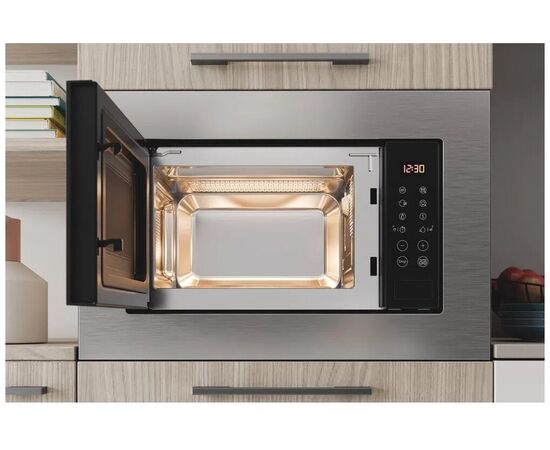  Встраиваемая микроволновая печь Indesit MWI 120 GX 20л серебристый/черный 