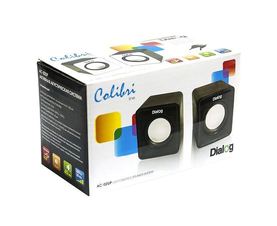  Компьютерная акустика Dialog Colibri AC-02UP 2.0 (black) (50540) 