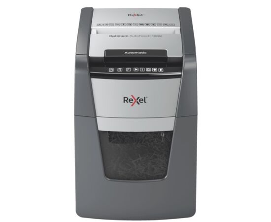  Шредер Rexel Optimum AutoFeed 100M 2020100MEU черный с автоподачей 