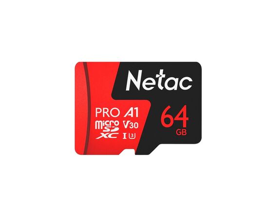  Карта флэш-памяти MicroSD 64 Гб Netac P500 Extreme Pro UHS-I (100 Mb/s) без адаптера (Class 10) (219881) 