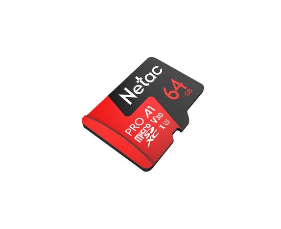  Карта флэш-памяти MicroSD 64 Гб Netac P500 Extreme Pro UHS-I (100 Mb/s) без адаптера (Class 10) (219881) 