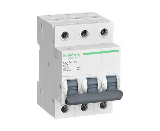  Выключатель автоматический Systeme electric City9 Set C9F34320 (АВ) С 20А 3P 4.5kA 400В 