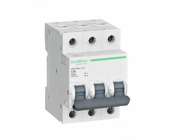  Выключатель автоматический Systeme electric City9 Set C9F34320 (АВ) С 20А 3P 4.5kA 400В 