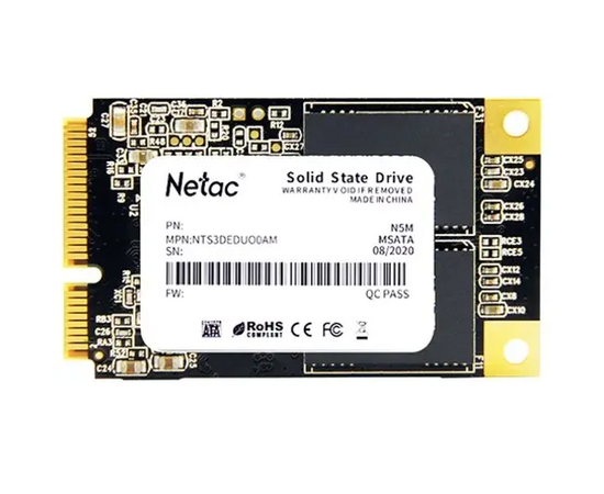  SSD Netac N5M (NT01N5M-002T-M3X) 2.0Tb Series Retail mSATA (SATA3, up to 560/520MBs, 3D TLC/QLC) 