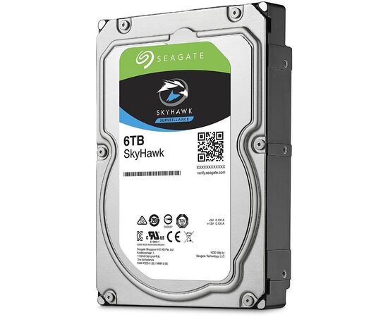  HDD 3.5" 6.0TB 5400rpm SATA3 256MB Seagate SkyHawk (ST6000VX001) 24/7, для систем видеонаблюдения и AV-серверов 