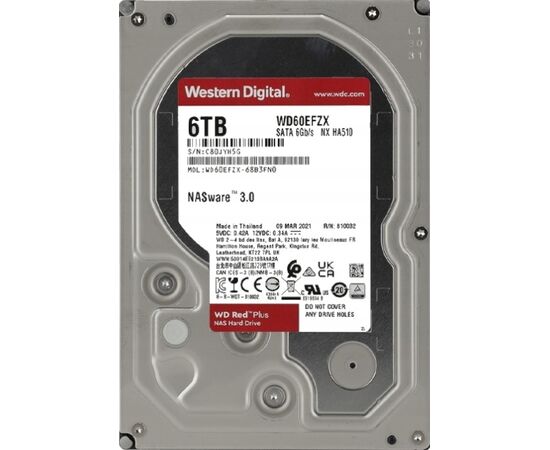 HDD WDC Red Plus WD60EFPX SATA 6TB 6GB/S 256MB 