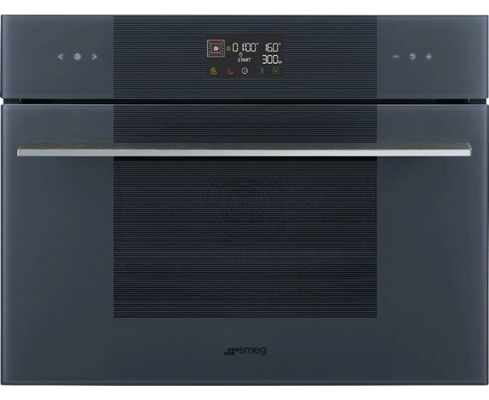  Духовой шкаф SMEG SO4102M1G Linea компактный высотой 45см, Стекло Neptune grey 