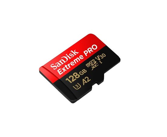  Карта памяти SanDisk (SDSQXCD-128G-GN6MA) 128GB microSDXC Class 10 UHS-I A2 C10 V30 U3 Extreme Pro (SD адаптер) 200MB/s 