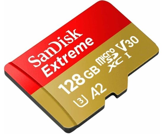  Карта памяти SanDisk (SDSQXAA-128G-GN6MN) 128GB microSDXC Class 10 UHS-I A2 C10 V30 U3 Extreme 190MB/s 