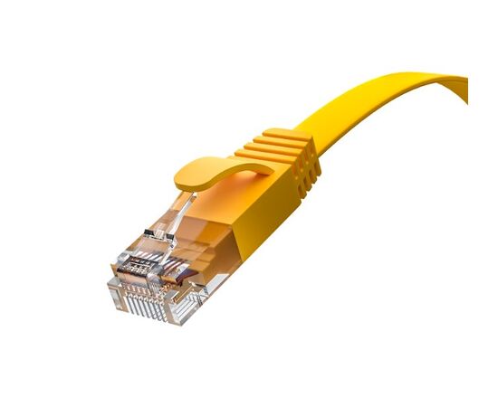  Патч-корд Greenconnect Prof GCR-52824 плоский прямой 1.5m, UTP медь RJ45, кат.6, желтый 