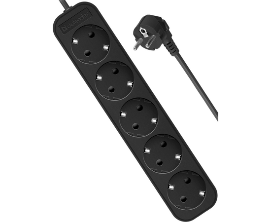  Удлинитель Defender M530 (99330) 3.0 м, 5 розеток, черный 