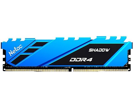  ОЗУ DDR4 Netac Shadow 8GB NTSDD4P32SP-08B 3200MHz CL16 1.35V blue with radiator 