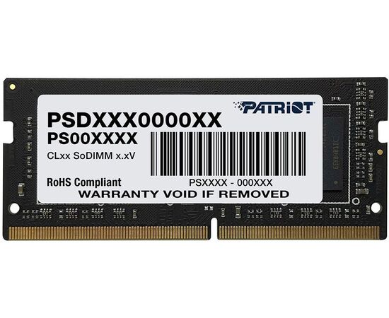  ОЗУ Patriot Signature PSD48G320081S DDR4 8Gb 3200MHz RTL PC4-25600 CL22 SO-DIMM 260-pin 1.2В single rank 