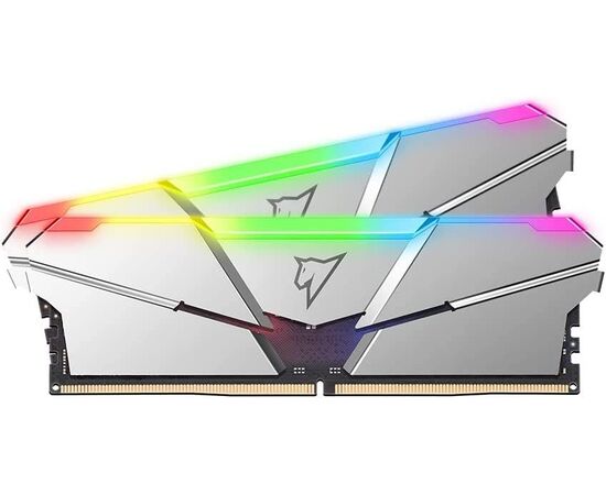  ОЗУ Netac NTSRD5P48DP-16S DDR5 DIMM 16Gb (8Gbx2), 4800Mhz, RGB, CL40, Silver 