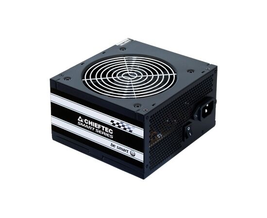  Блок питания CHIEFTEC GPS-500A8, Retail, 500W, v.2.3, КПД > 80%, A.PFC, 1x PCI-E (6+2-Pin), 3x SATA, 2x MOLEX, Fan 12cm 