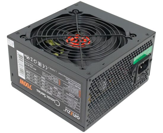  Блок питания Ginzzu 700W CB700 black ATX, 20+4 pin, 1x4+4 pin, 2x6+2 pin, 120mm fan, 6xSATA, кабель питания 