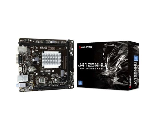  MB s1090 BIOSTAR J4125NHU Intel Celeron J4125 (4 x 2.0 ГГц), 2xDDR4-2400 МГц, 1xPCI-Ex16, 1xM.2, Mini-ITX 