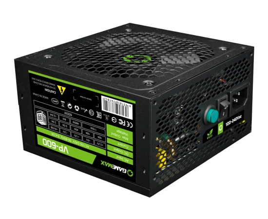  Блок питания GameMax VP-600 ATX 600W 80+, Ultra quiet 