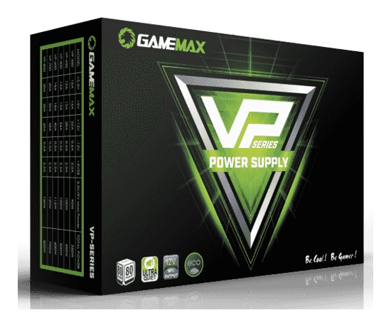  Блок питания GameMax VP-600 ATX 600W 80+, Ultra quiet 
