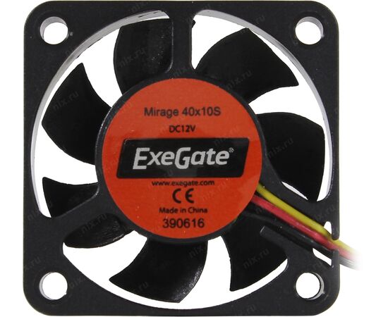  Вентилятор Exegate Mirage-S EX166186RUS 40x40x10 подшипник скольжения, 5500 RPM, 23dB, 3pin 