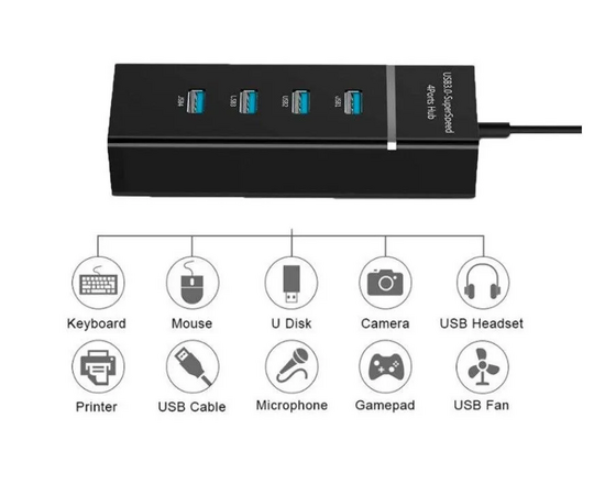  USB-Хаб (концентратор) KS-is KS-728 1xUSB 3.0 3xUSB 2.0 F в USB 3.0 Type A M 1.2м 