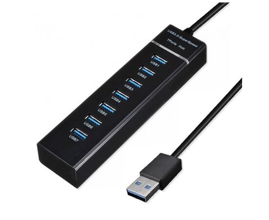  USB-Хаб (концентратор) KS-is KS-568 7 x USB 2.0 F в USB 3.0 Type A M с БП 