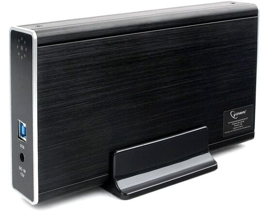  Внешний корпус для HDD/SSD Gembird EE3-U3S-80 3.5" чёрный, USB 3.0, SATA, до 2 Тб, алюминий 